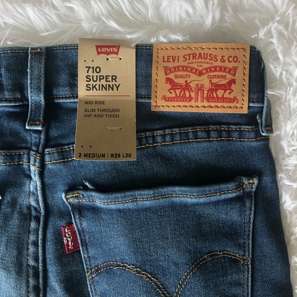 🔴SOLD🔴Levi’s 710 Super Skinny Mid Rise Jeans - Picture 9 of 13